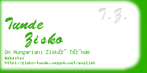 tunde zisko business card